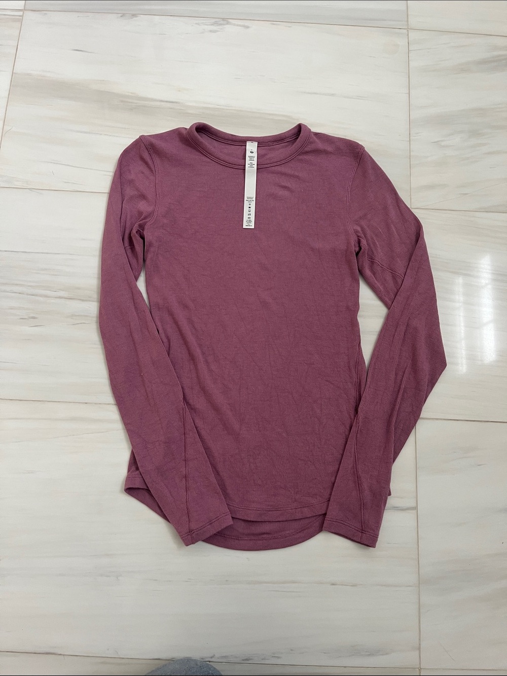 Lululemon Long Sleeve Modal Crewneck Top in Mauve - Women